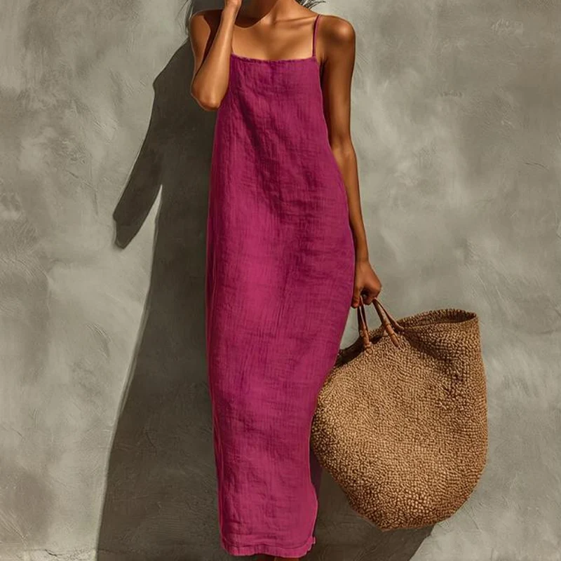 Ceonie | Luftiges Slip-Maxikleid mit Spaghettiträgern