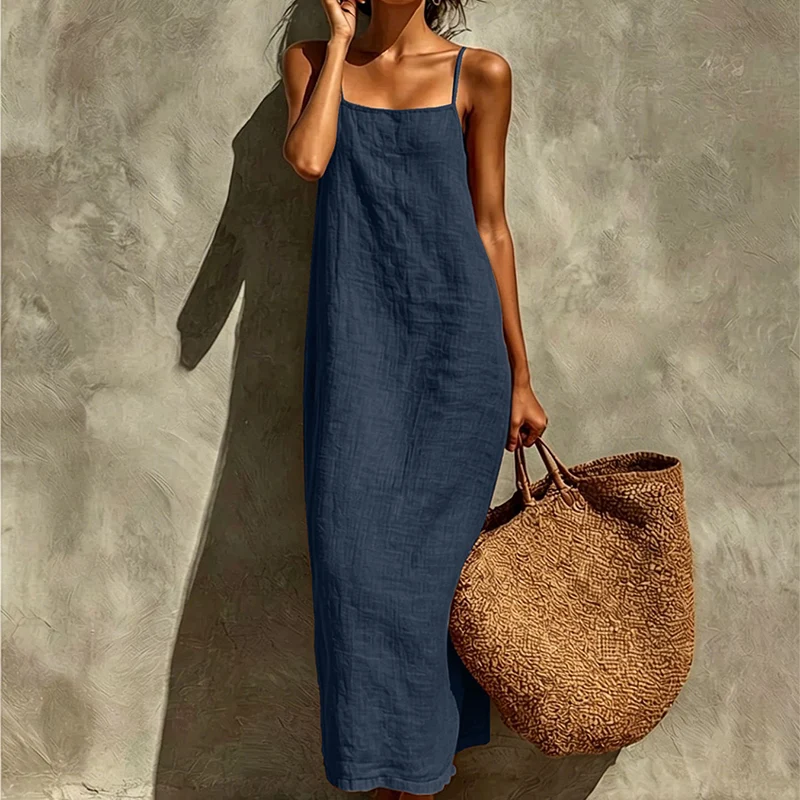 Ceonie | Luftiges Slip-Maxikleid mit Spaghettiträgern