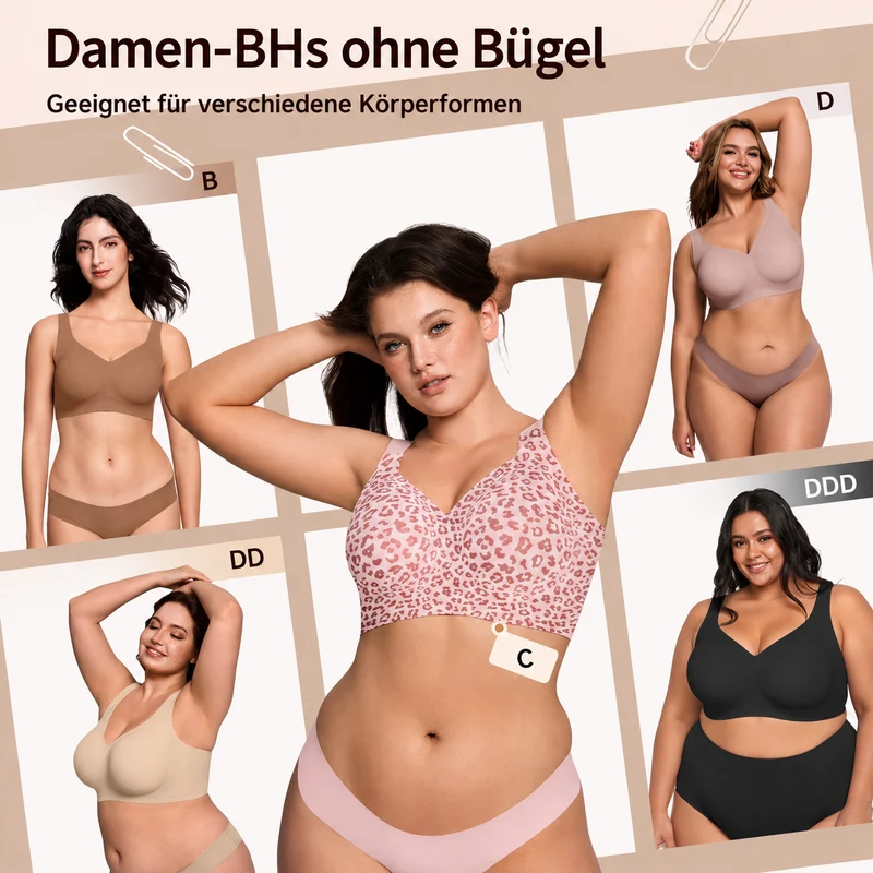 Vinelle | Leopard-BH mit sicherem Halt und nahtlosem Sitz