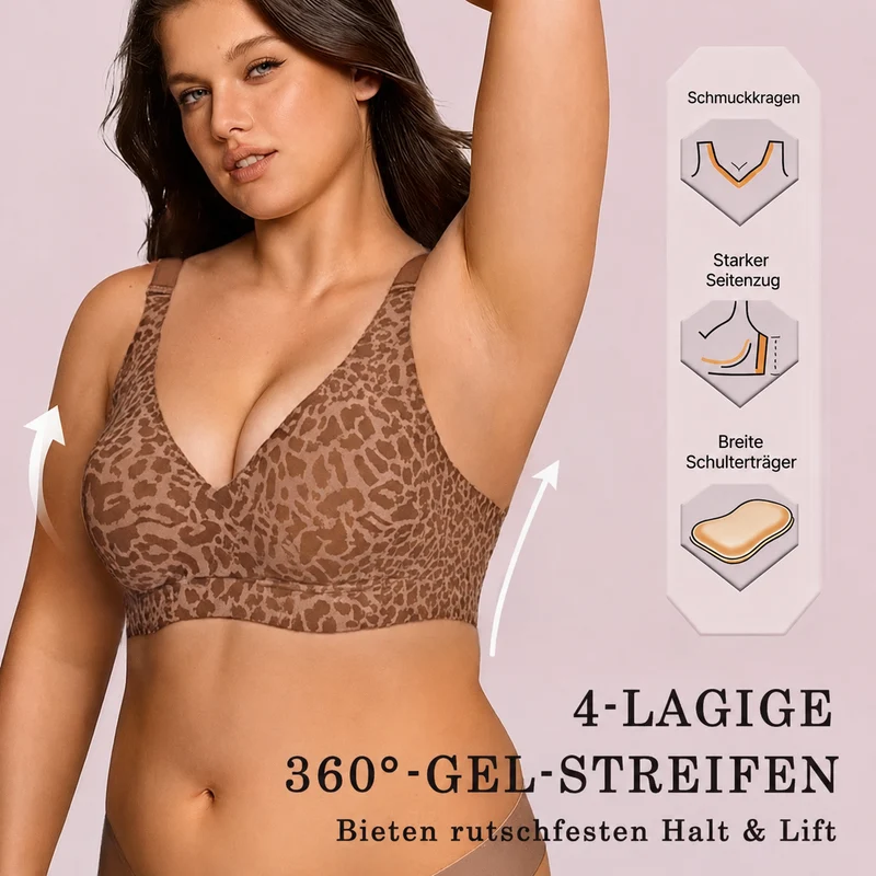 Vinelle | Leopard-BH mit sicherem Halt und nahtlosem Sitz