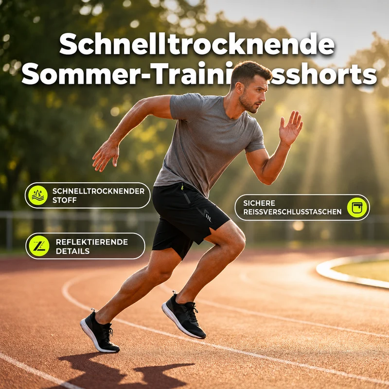 Dello | Leichte Sportshorts mit sicherem Taschenverschluss