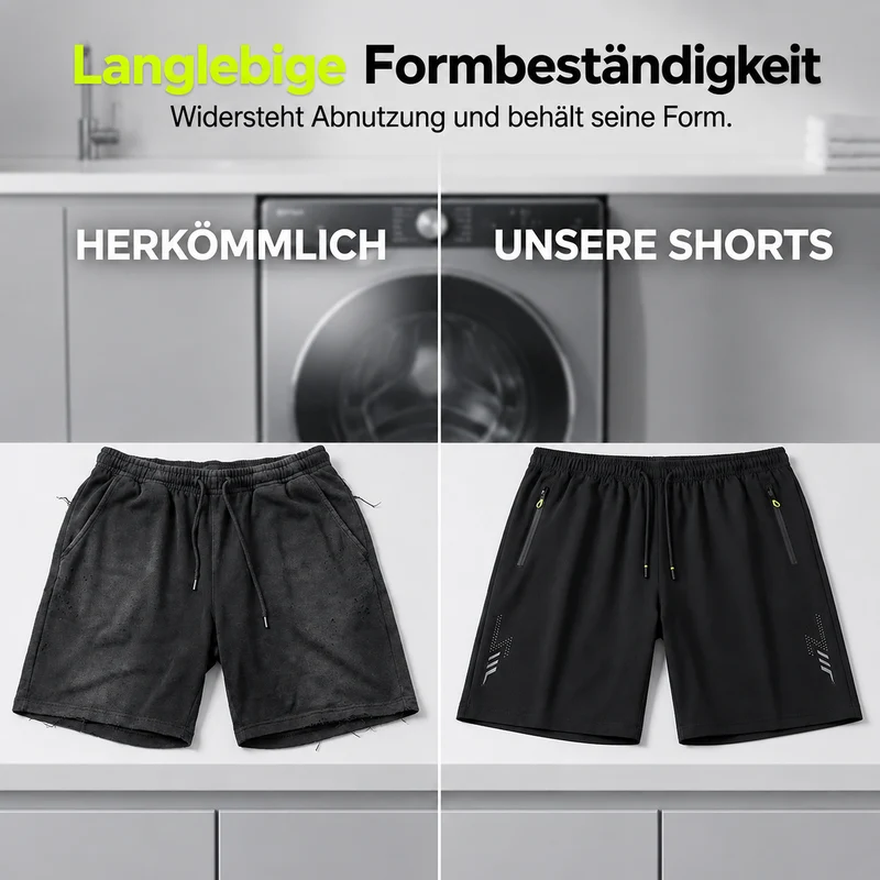 Dello | Leichte Sportshorts mit sicherem Taschenverschluss