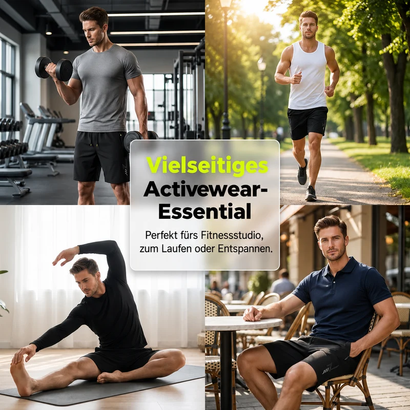 Dello | Leichte Sportshorts mit sicherem Taschenverschluss