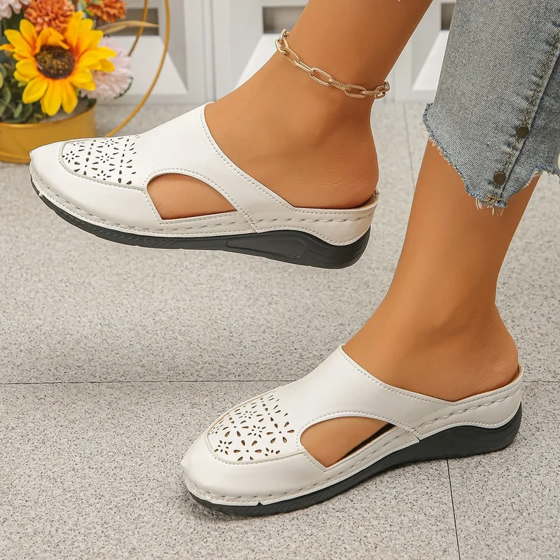 Zanora | Durchbrochene Keilschuhe mit weicher Dämpfung