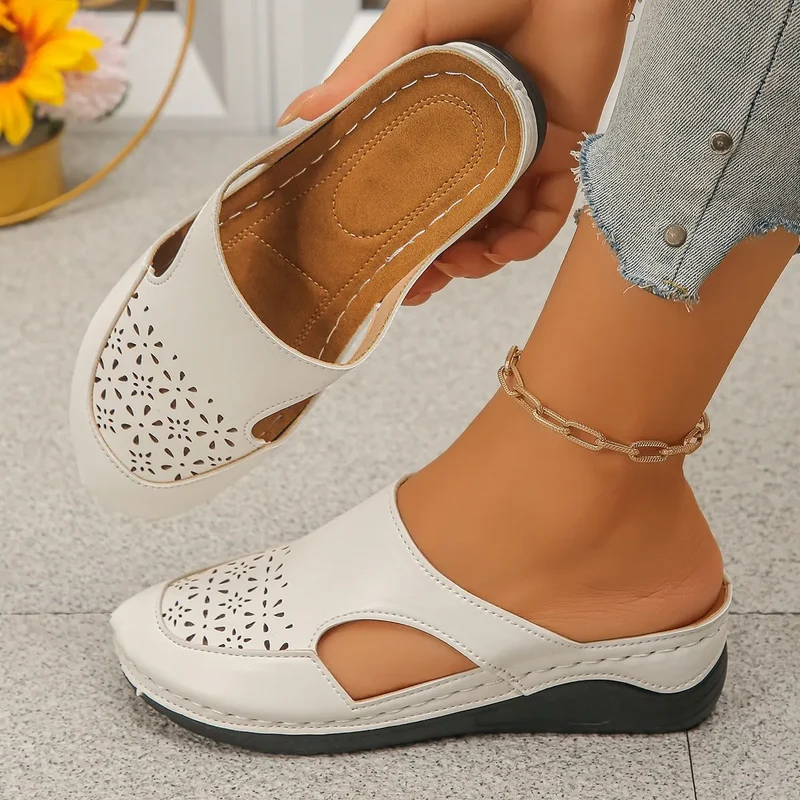 Zanora | Durchbrochene Keilschuhe mit weicher Dämpfung