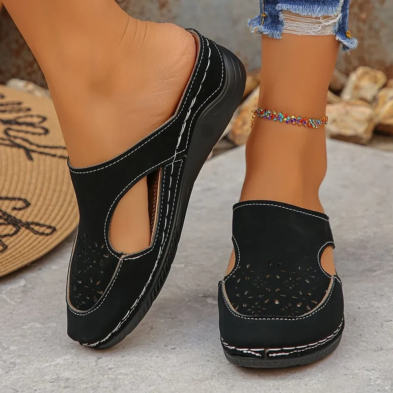 Zanora | Durchbrochene Keilschuhe mit weicher Dämpfung