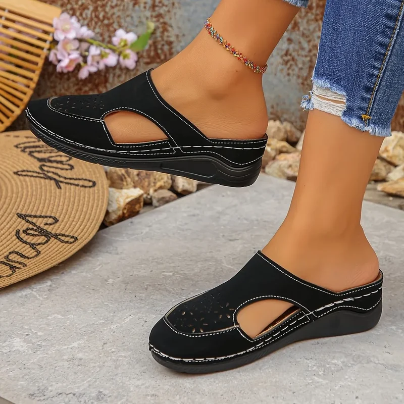 Zanora | Durchbrochene Keilschuhe mit weicher Dämpfung
