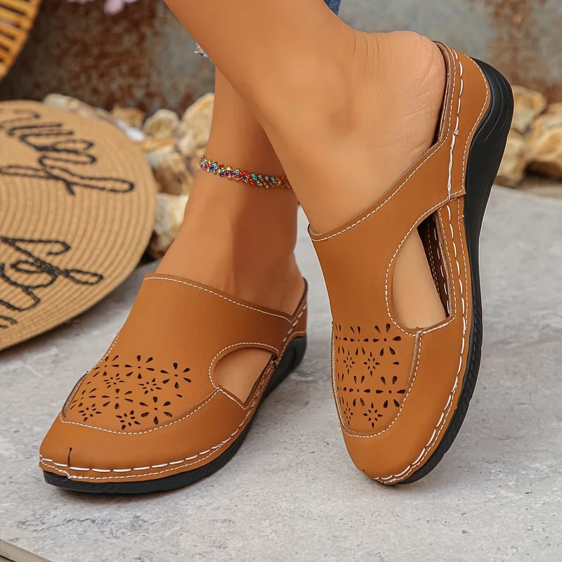 Zanora | Durchbrochene Keilschuhe mit weicher Dämpfung