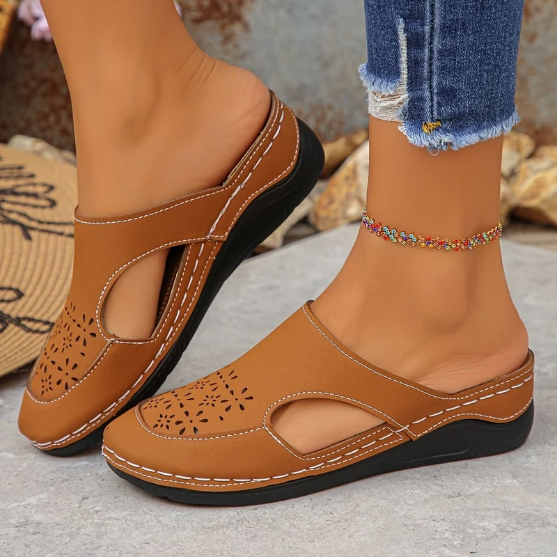 Zanora | Durchbrochene Keilschuhe mit weicher Dämpfung