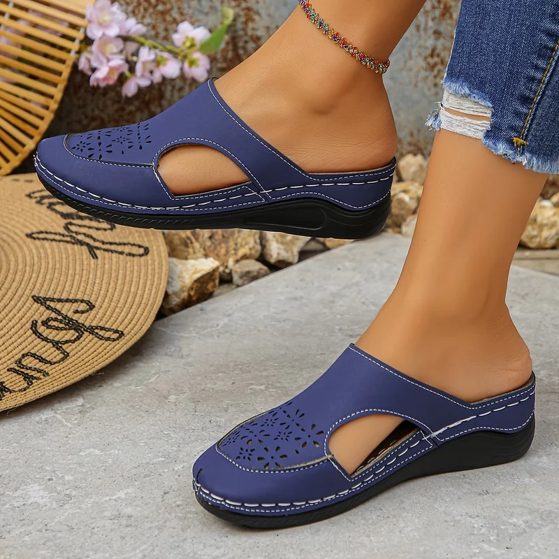 Zanora | Durchbrochene Keilschuhe mit weicher Dämpfung