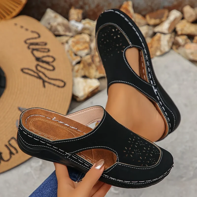 Zanora | Durchbrochene Keilschuhe mit weicher Dämpfung