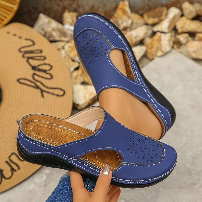 Zanora | Durchbrochene Keilschuhe mit weicher Dämpfung