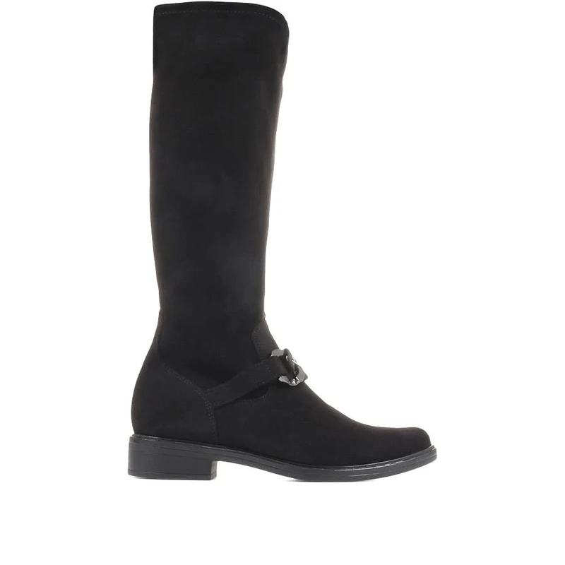 Flat Knee High Boots - CAPRI36501 / 322 510 - Black