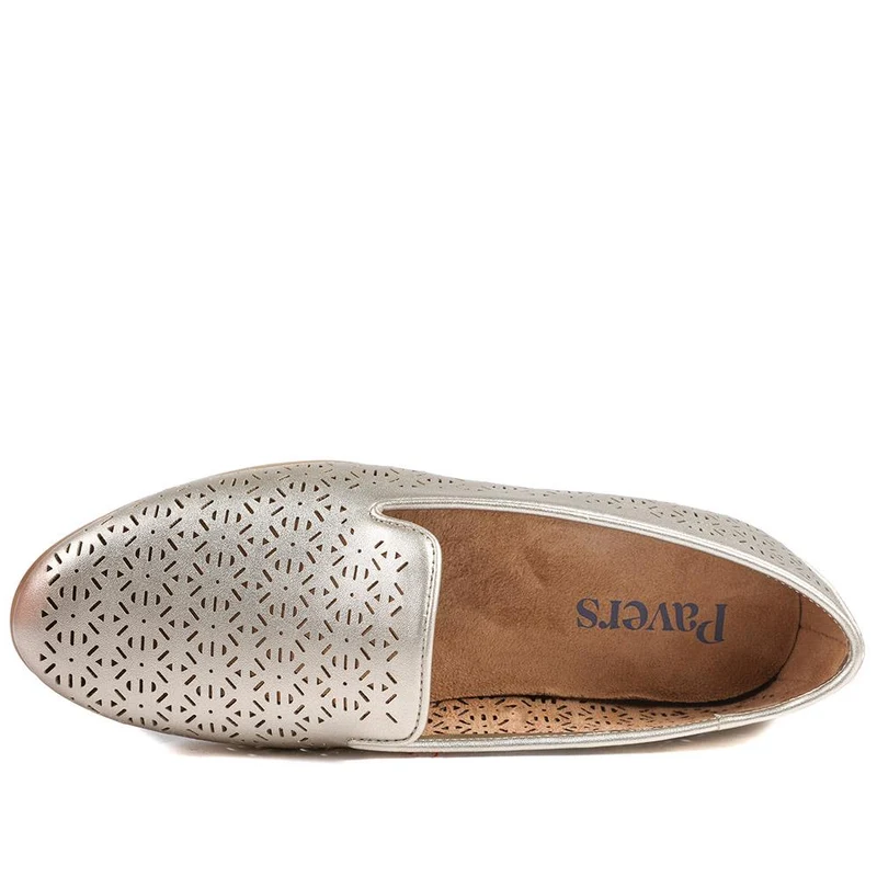 Chic Stitch & Turn Slip On Shoes - UPSKY43004 / 329 002 - Gold
