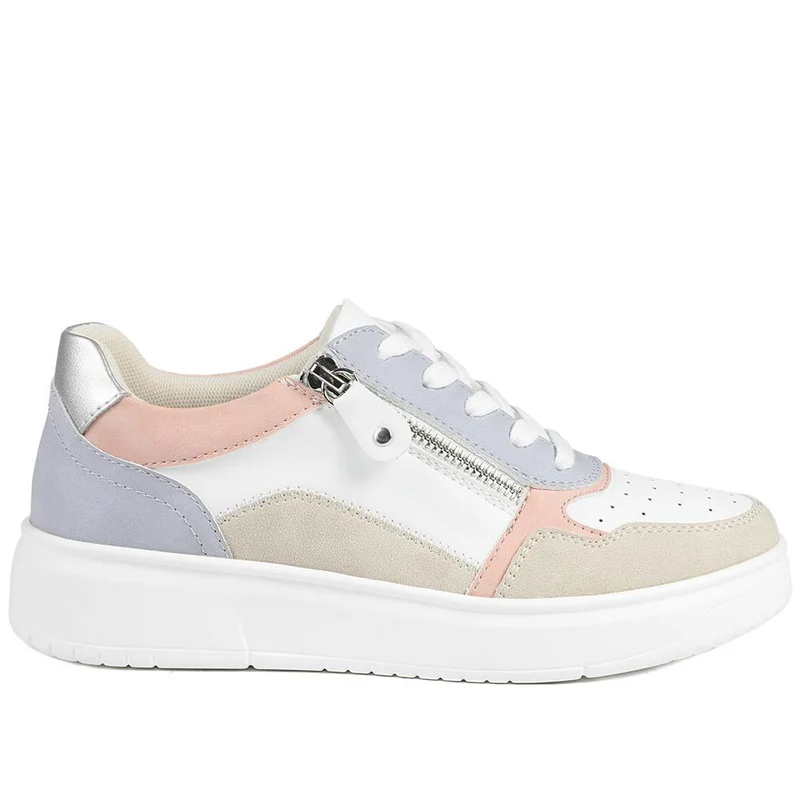 Bellissimo Zip & Lace Platform Trainers - BELWBINS43031 / 328 933 - Lilac