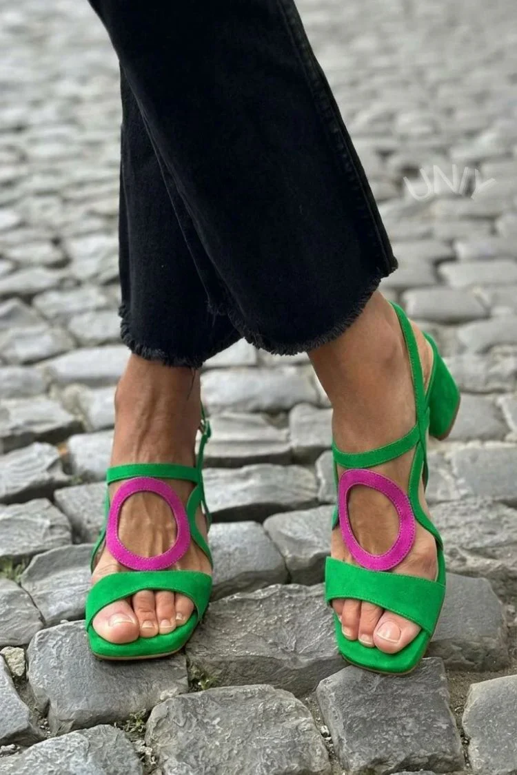 Ebianna | Stilvolle Absatzsandalen in Veloursoptik