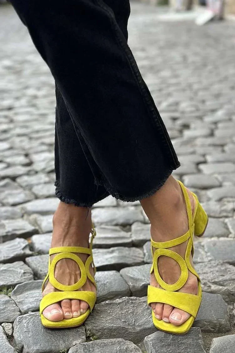 Ebianna | Stilvolle Absatzsandalen in Veloursoptik