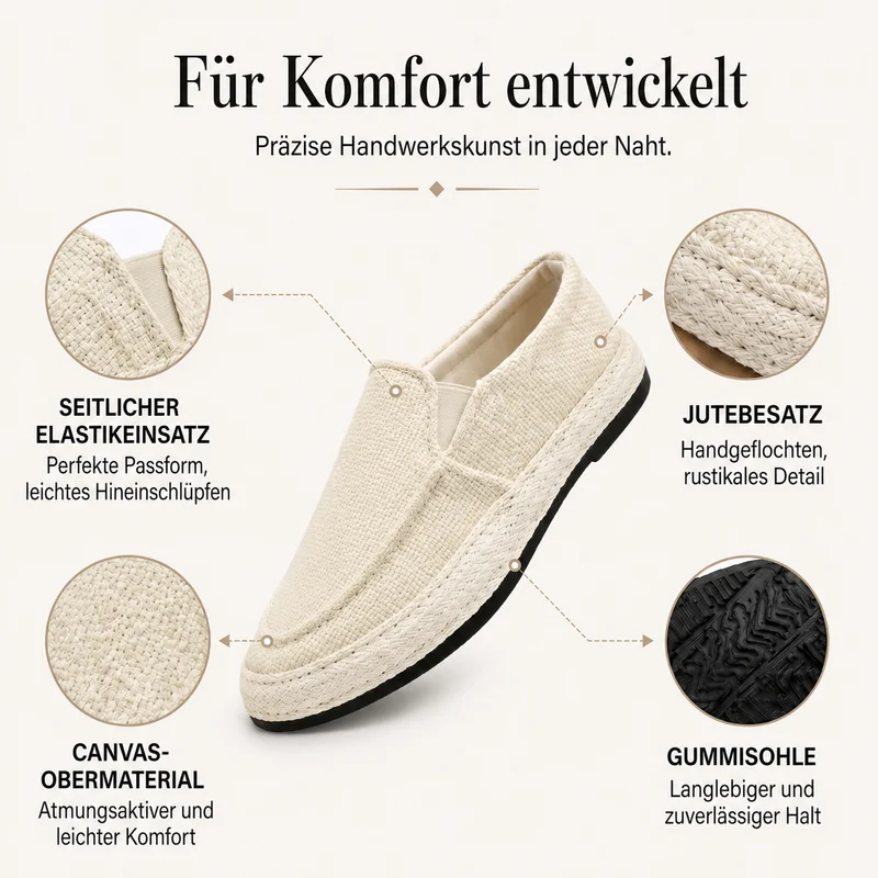 Matthias | Lässige Canvas-Slipper mit atmungsaktiver Struktur