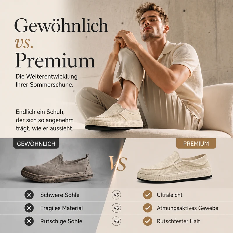 Matthias | Lässige Canvas-Slipper mit atmungsaktiver Struktur