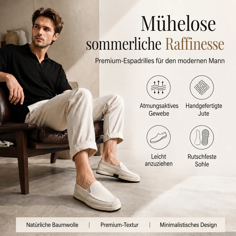 Matthias | Lässige Canvas-Slipper mit atmungsaktiver Struktur