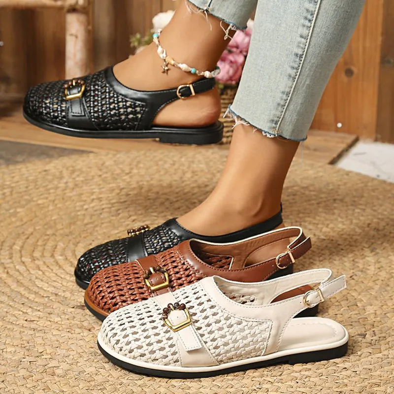 Annelize | Geflochtene Slingback-Sandalen mit luftigem Komfort
