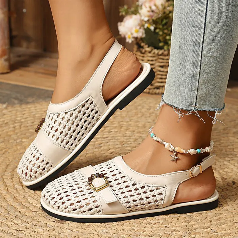 Annelize | Geflochtene Slingback-Sandalen mit luftigem Komfort