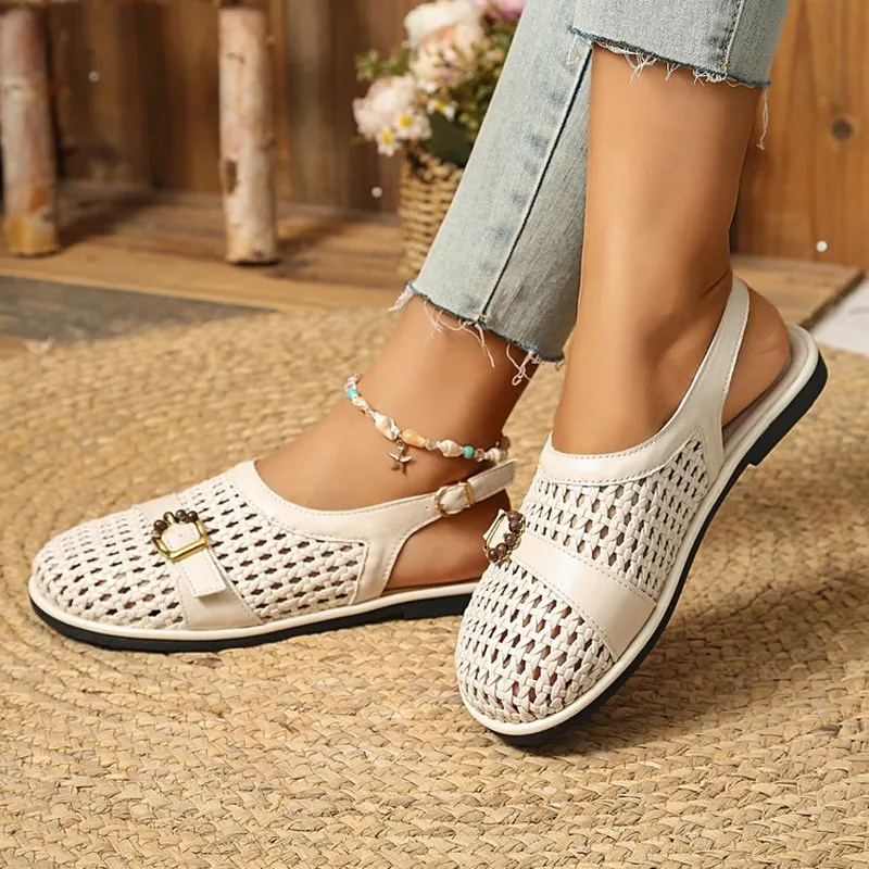 Annelize | Geflochtene Slingback-Sandalen mit luftigem Komfort