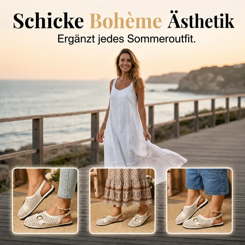 Annelize | Geflochtene Slingback-Sandalen mit luftigem Komfort