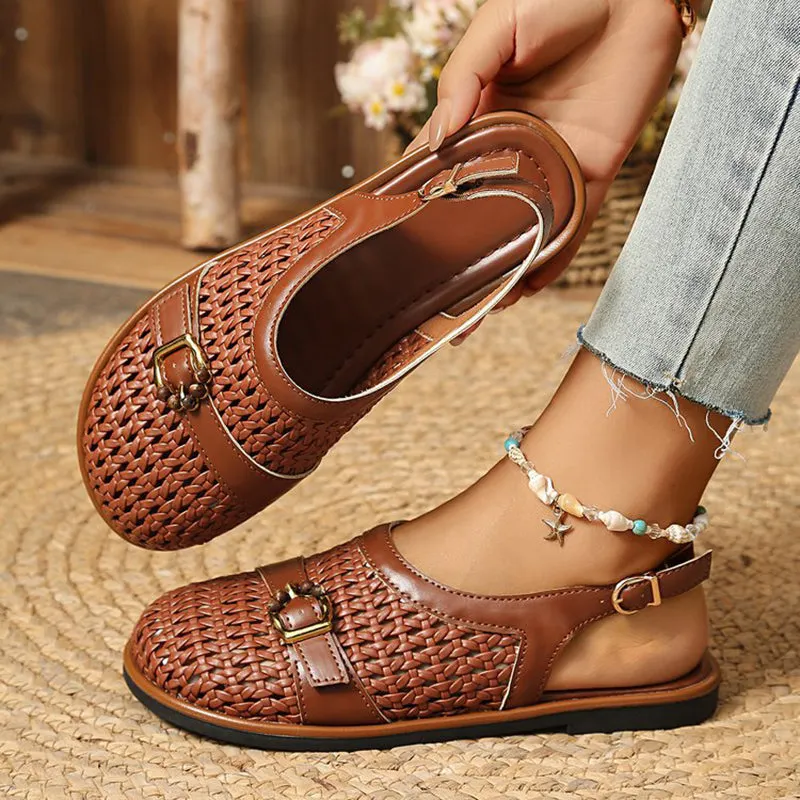 Annelize | Geflochtene Slingback-Sandalen mit luftigem Komfort