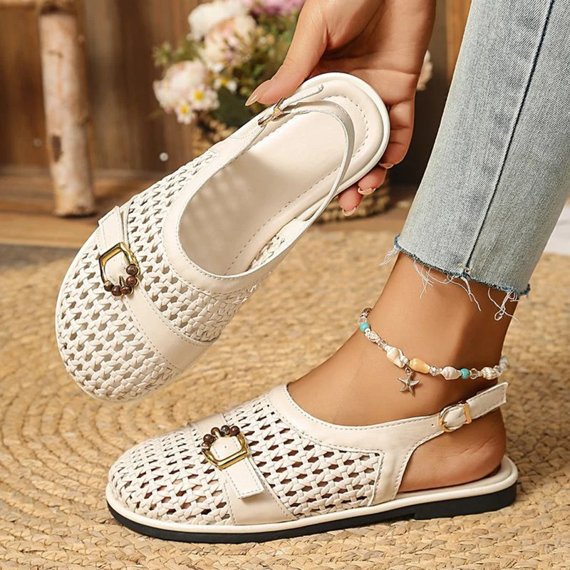 Annelize | Geflochtene Slingback-Sandalen mit luftigem Komfort