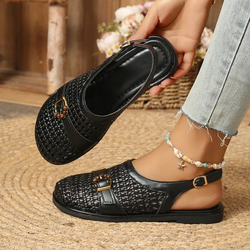 Annelize | Geflochtene Slingback-Sandalen mit luftigem Komfort