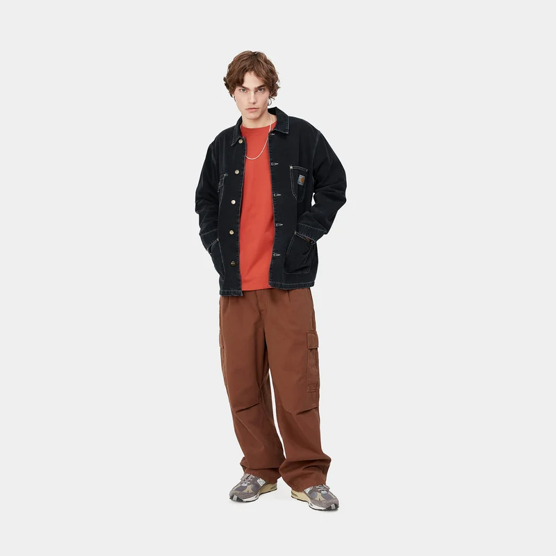 Carhartt WIP Herren OG Chore Heavy Stone Wash Jacke - Schwarz