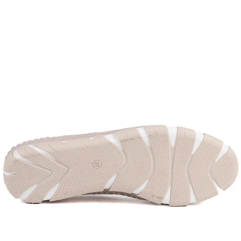 Slip-On Leather Pumps - GOKH39011 / 326 241 - Stone
