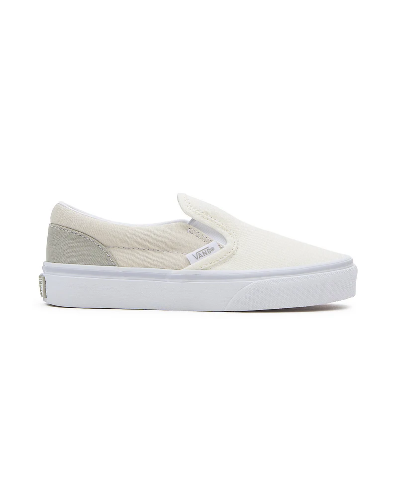 VANS Klassische Slip-On-Sneaker für Kinder mit natürlichem Blockmuster – Mehrfarbig