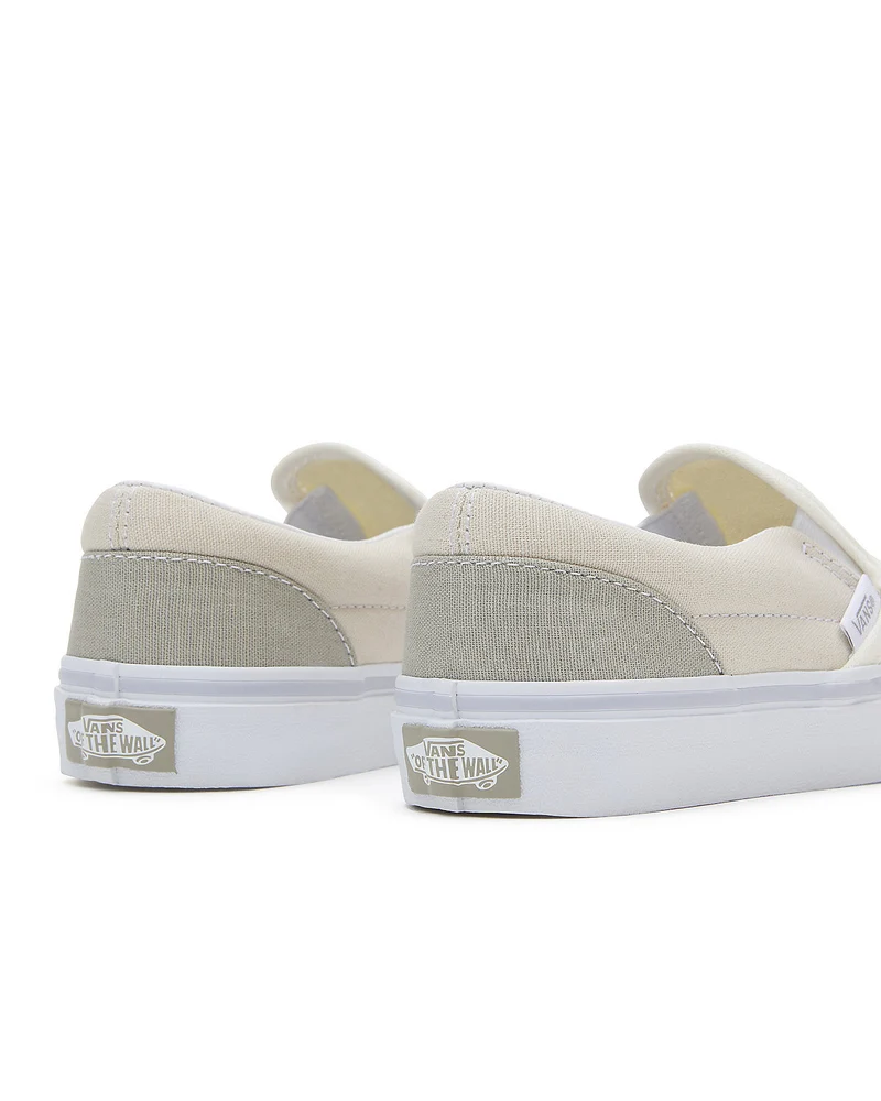 VANS Klassische Slip-On-Sneaker für Kinder mit natürlichem Blockmuster – Mehrfarbig