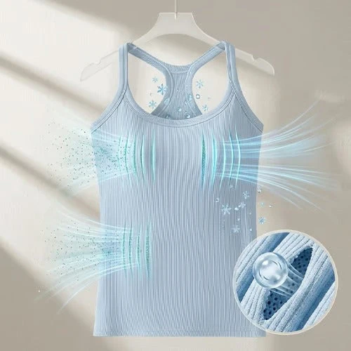 Kaireen | Ärmelloses Fitness-Top mit Mesh-Rücken