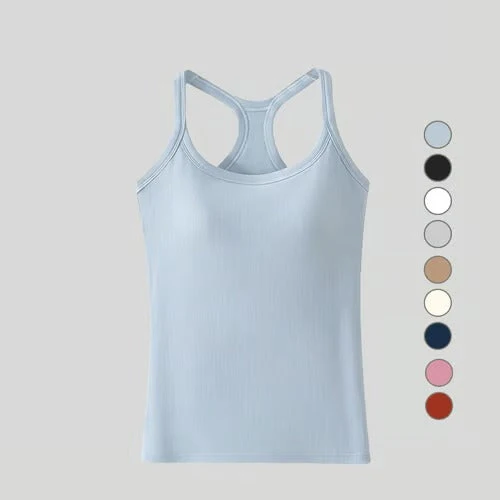 Kaireen | Ärmelloses Fitness-Top mit Mesh-Rücken