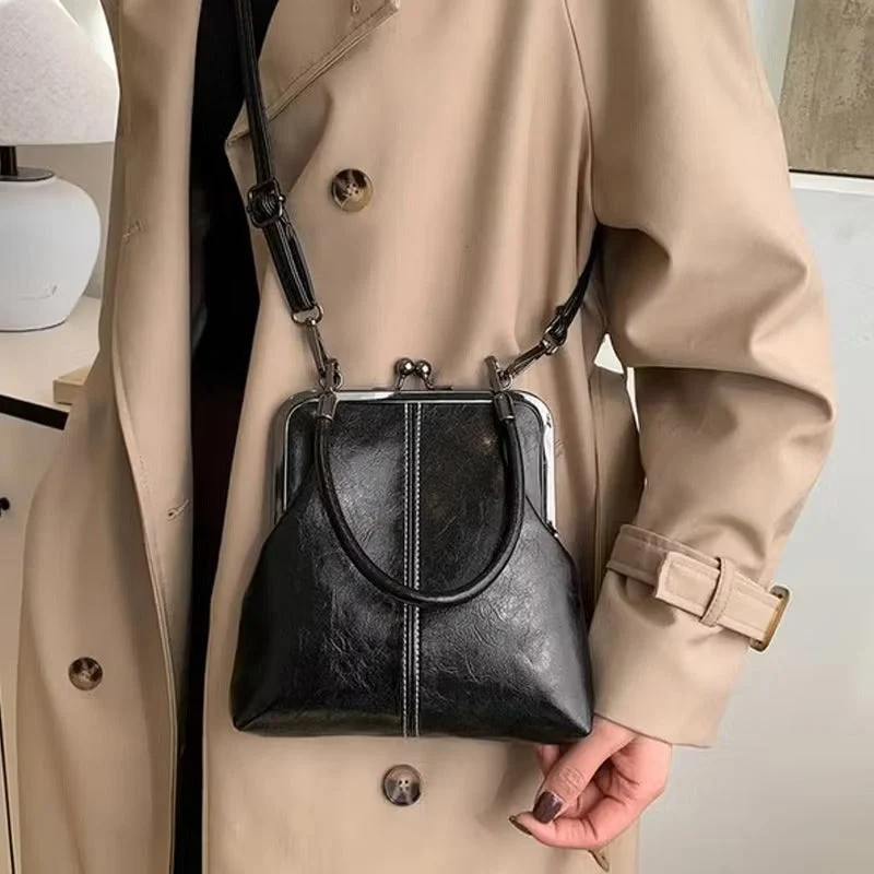Farlina | Vintage-Schultertasche mit Bügelverschluss