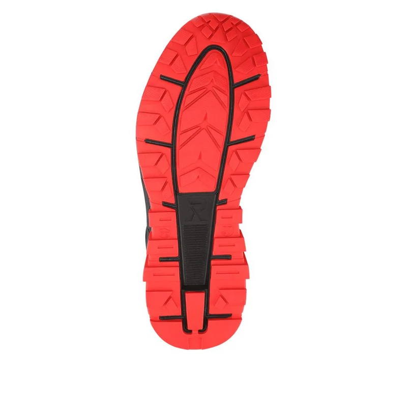 Rieker Fleece-Lined Hiker Boots - RKR38505 / 324 065 - Black-Red