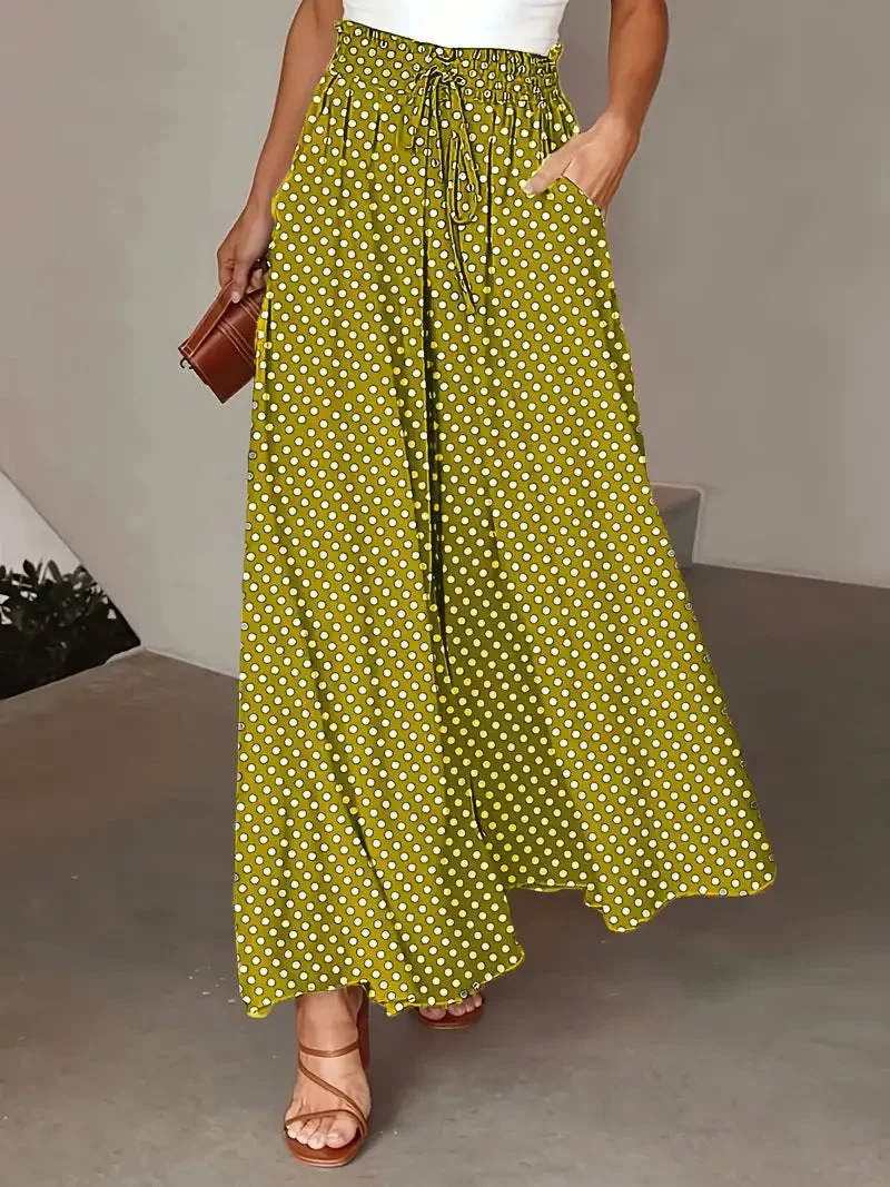 Marjene | Gepunktete Boho-Weithose für Frühling & Sommer