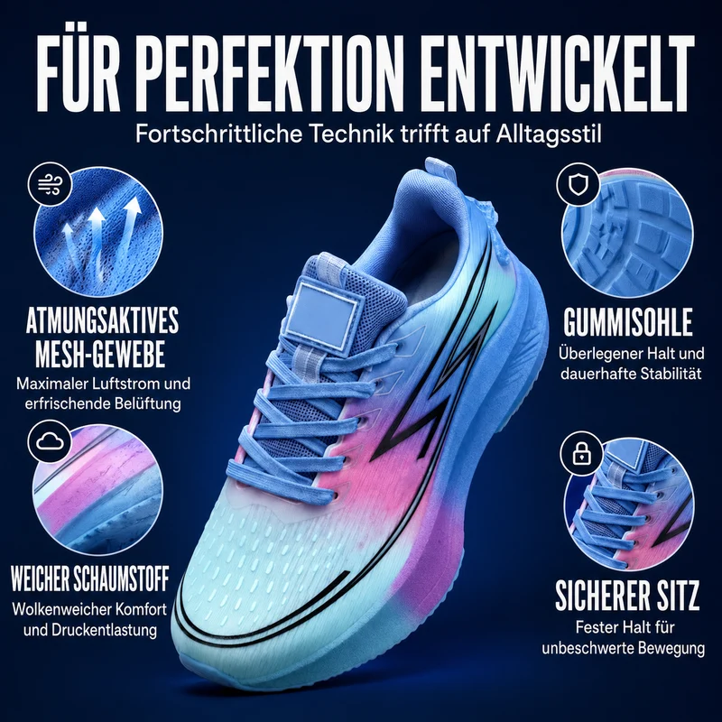 Felixia | Atmungsaktive Trainingsschuhe mit gepolsterter Sohle