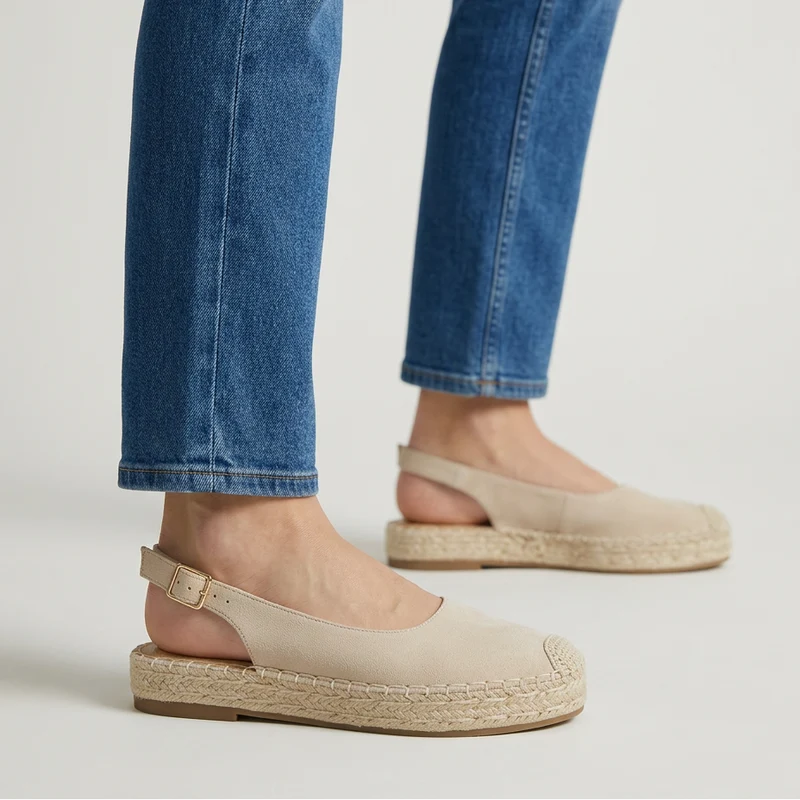Anngel | Bequeme Slingback-Espadrilles mit Jutesohle