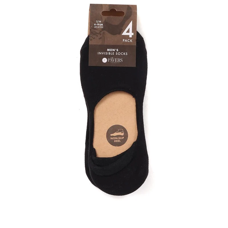 4-Pack Invisible Socks - EKIN37003 / 324 058 - Black