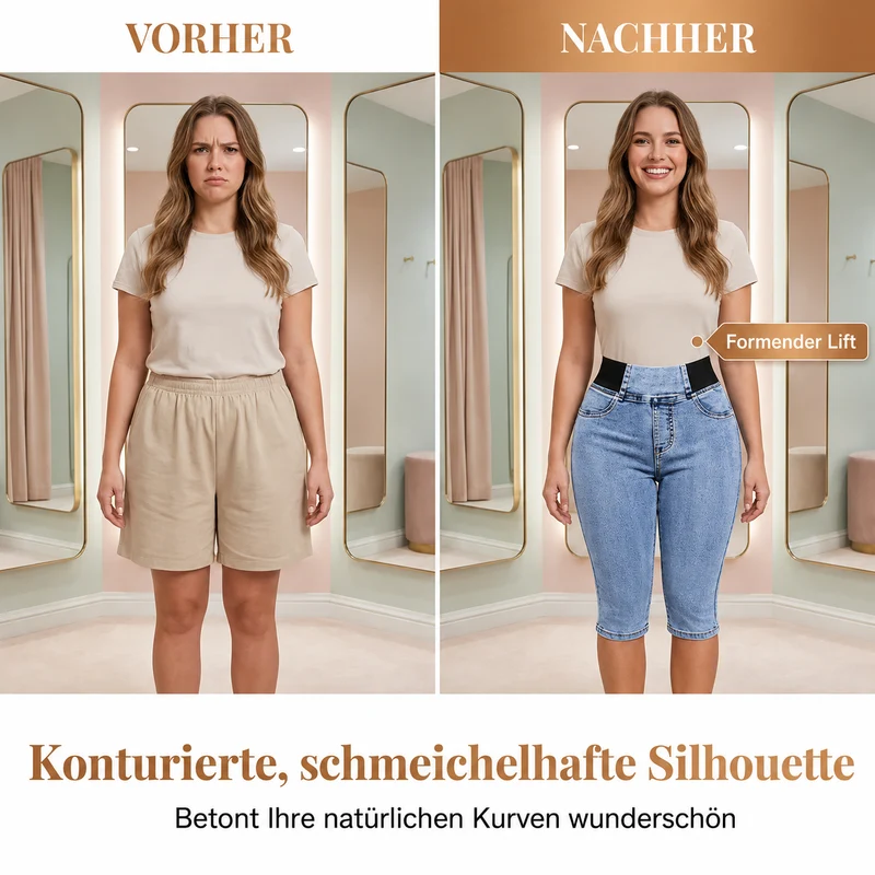 Raiya | Hochgeschnittene Capri-Jeans mit Slim-Fit