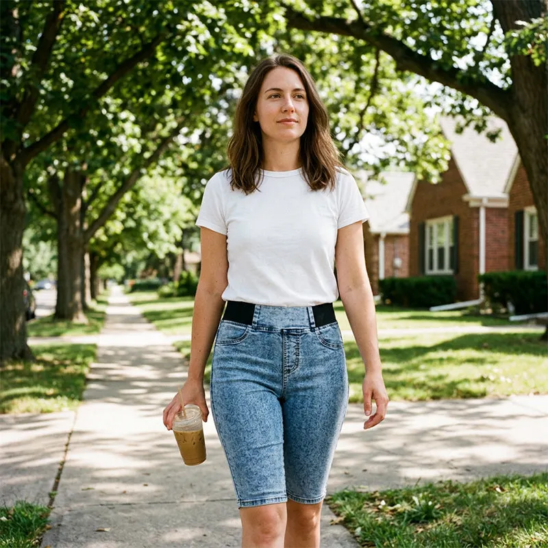 Raiya | Hochgeschnittene Capri-Jeans mit Slim-Fit