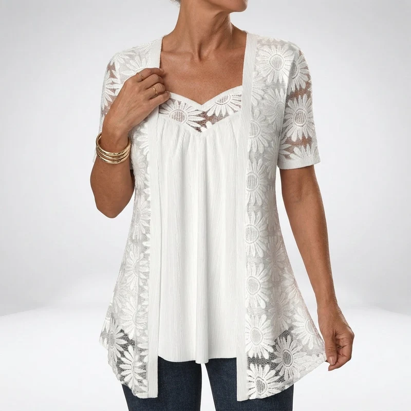Soravie | Bequeme Spitzenbluse für Alltag und Freizeit