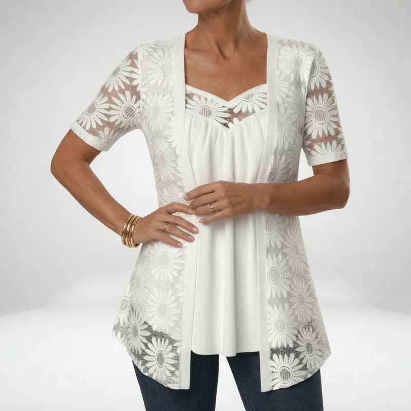 Soravie | Bequeme Spitzenbluse für Alltag und Freizeit