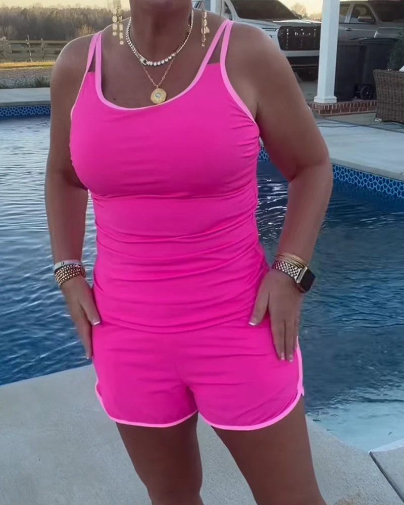 Cybella | Moderner Tankini mit zweifarbigem Besatz