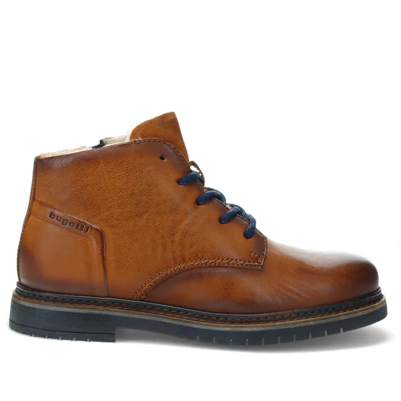 Leather Warm-Lined Boots - BUG40516 / 326 003 - Cognac