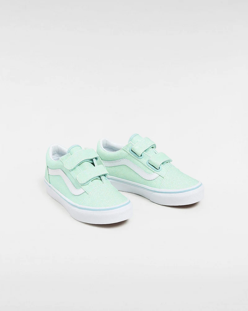 VANS Old Skool V-Turnschuhe für Kinder – Glitzerblau